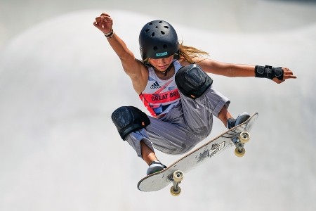 Skateboarding Lady